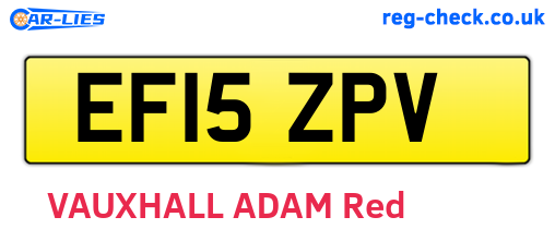 EF15ZPV are the vehicle registration plates.