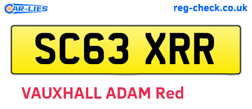 SC63XRR are the vehicle registration plates.