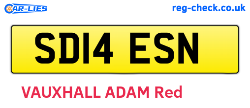 SD14ESN are the vehicle registration plates.