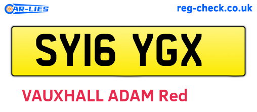 SY16YGX are the vehicle registration plates.