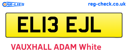 EL13EJL are the vehicle registration plates.