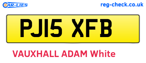 PJ15XFB are the vehicle registration plates.