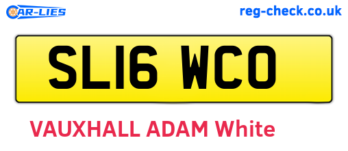 SL16WCO are the vehicle registration plates.