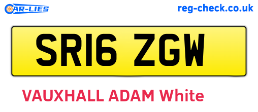 SR16ZGW are the vehicle registration plates.