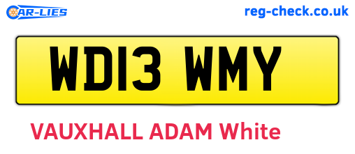 WD13WMY are the vehicle registration plates.