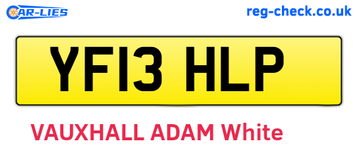 YF13HLP are the vehicle registration plates.