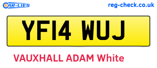 YF14WUJ are the vehicle registration plates.