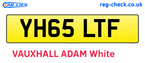 YH65LTF are the vehicle registration plates.