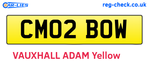 CM02BOW are the vehicle registration plates.