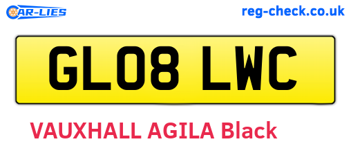 GL08LWC are the vehicle registration plates.
