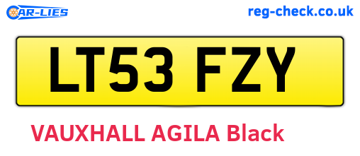 LT53FZY are the vehicle registration plates.