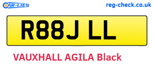 R88JLL are the vehicle registration plates.