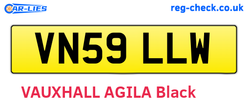 VN59LLW are the vehicle registration plates.
