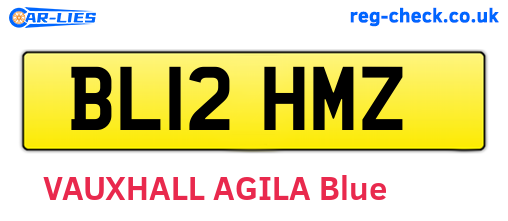 BL12HMZ are the vehicle registration plates.