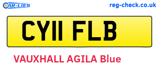 CY11FLB are the vehicle registration plates.