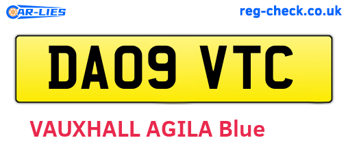 DA09VTC are the vehicle registration plates.