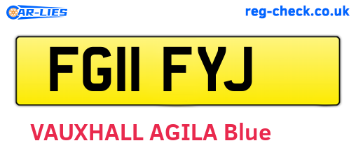 FG11FYJ are the vehicle registration plates.
