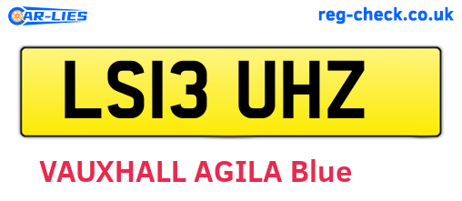 LS13UHZ are the vehicle registration plates.