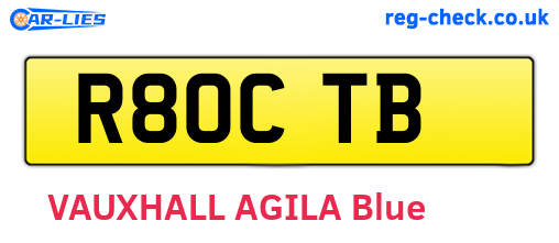 R80CTB are the vehicle registration plates.