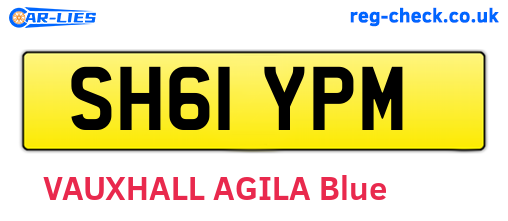 SH61YPM are the vehicle registration plates.