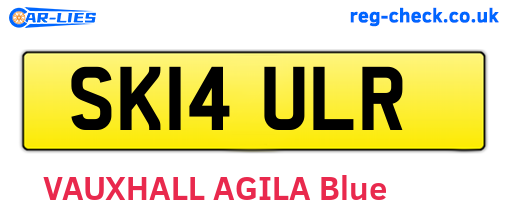 SK14ULR are the vehicle registration plates.