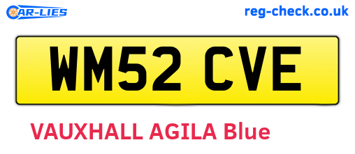 WM52CVE are the vehicle registration plates.