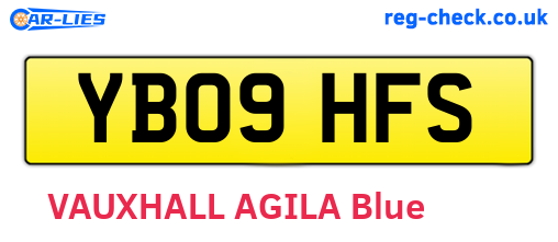 YB09HFS are the vehicle registration plates.