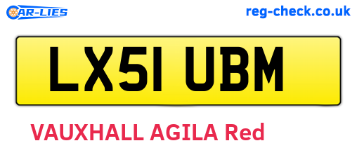 LX51UBM are the vehicle registration plates.