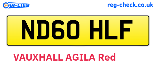 ND60HLF are the vehicle registration plates.