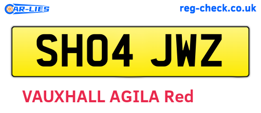 SH04JWZ are the vehicle registration plates.