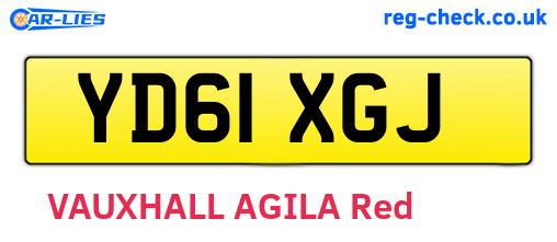 YD61XGJ are the vehicle registration plates.