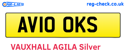 AV10OKS are the vehicle registration plates.