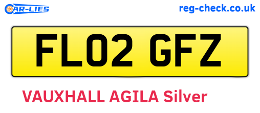 FL02GFZ are the vehicle registration plates.
