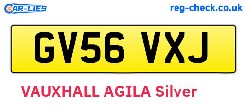 GV56VXJ are the vehicle registration plates.