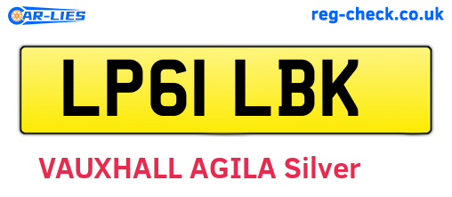 LP61LBK are the vehicle registration plates.