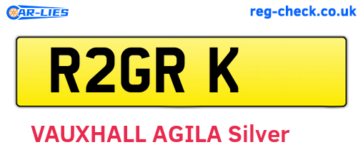 R2GRK are the vehicle registration plates.