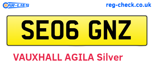 SE06GNZ are the vehicle registration plates.