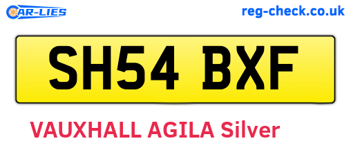 SH54BXF are the vehicle registration plates.