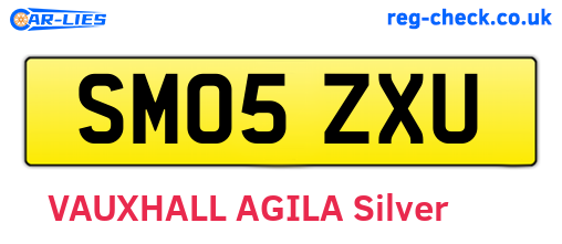 SM05ZXU are the vehicle registration plates.