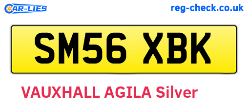 SM56XBK are the vehicle registration plates.