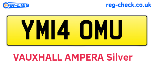 YM14OMU are the vehicle registration plates.