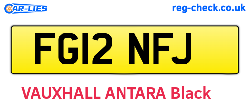 FG12NFJ are the vehicle registration plates.