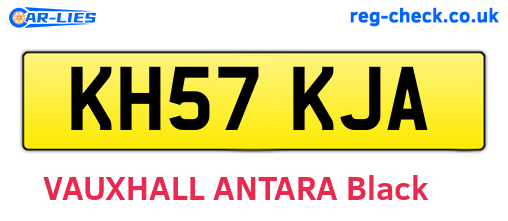 KH57KJA are the vehicle registration plates.