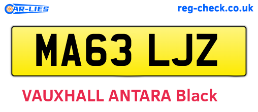 MA63LJZ are the vehicle registration plates.