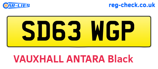 SD63WGP are the vehicle registration plates.