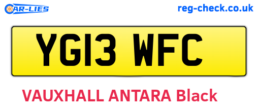 YG13WFC are the vehicle registration plates.