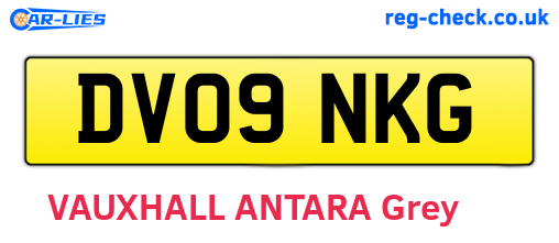 DV09NKG are the vehicle registration plates.