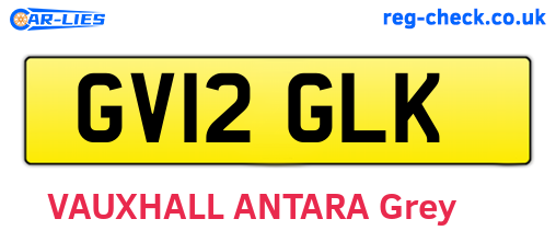 GV12GLK are the vehicle registration plates.