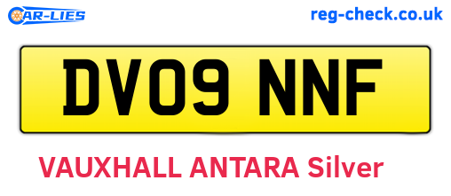 DV09NNF are the vehicle registration plates.