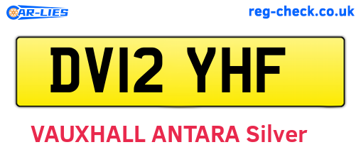 DV12YHF are the vehicle registration plates.
